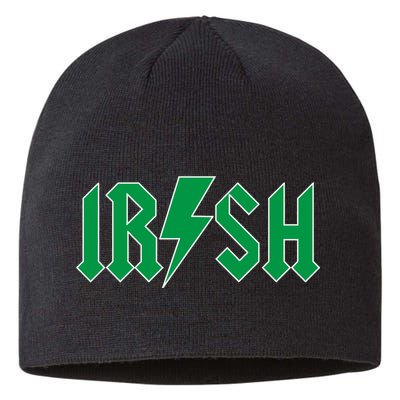 Irish Rocks Logo Music Parody St Patricks Day Sustainable Beanie