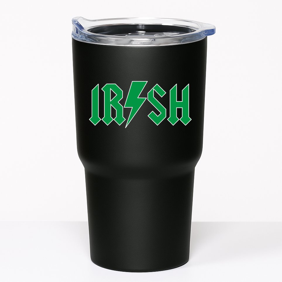 Irish Rocks Logo Music Parody St Patricks Day Tumbler