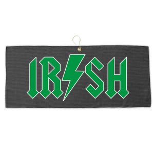 Irish Rocks Logo Music Parody St Patricks Day Large Microfiber Waffle Golf Towel