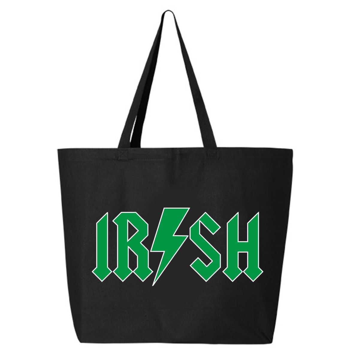 Irish Rocks Logo Music Parody St Patricks Day 25L Jumbo Tote