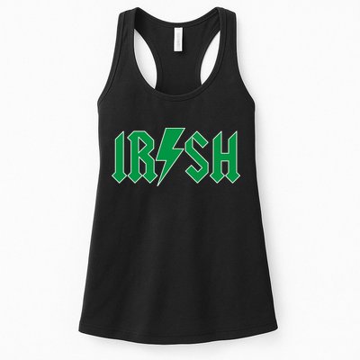 Irish Rocks Logo Music Parody St Patricks Day Womens Tank Top