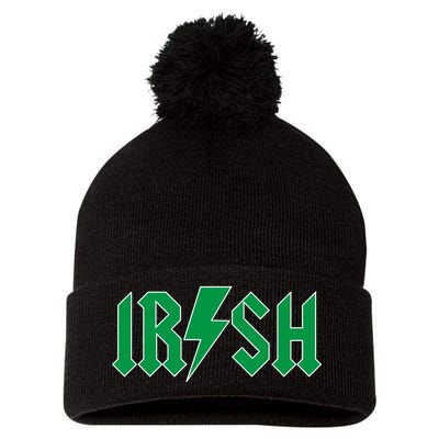 Irish Rocks Logo Music Parody St Patricks Day Pom Pom 12in Knit Beanie