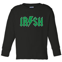 Irish Rocks Logo Music Parody St Patricks Day Toddler Long Sleeve Shirt