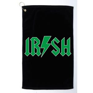 Irish Rocks Logo Music Parody St Patricks Day Platinum Collection Golf Towel