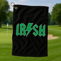 Irish Rocks Logo Music Parody St Patricks Day Golf Towel