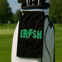 Irish Rocks Logo Music Parody St Patricks Day Golf Towel