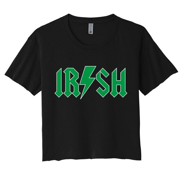 Irish Rocks Logo Music Parody St Patricks Day Crop Top