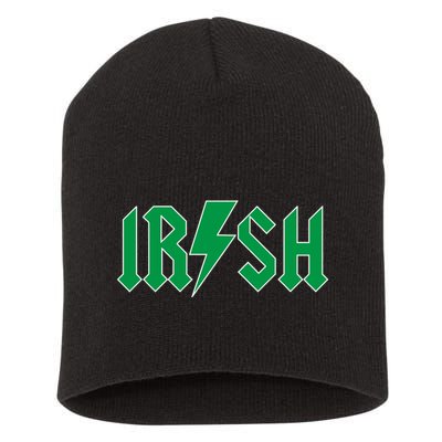 Irish Rocks Logo Music Parody St Patricks Day Short Acrylic Beanie