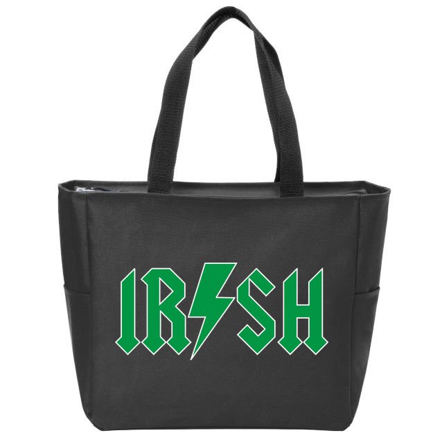 Irish Rocks Logo Music Parody St Patricks Day Zip Tote Bag
