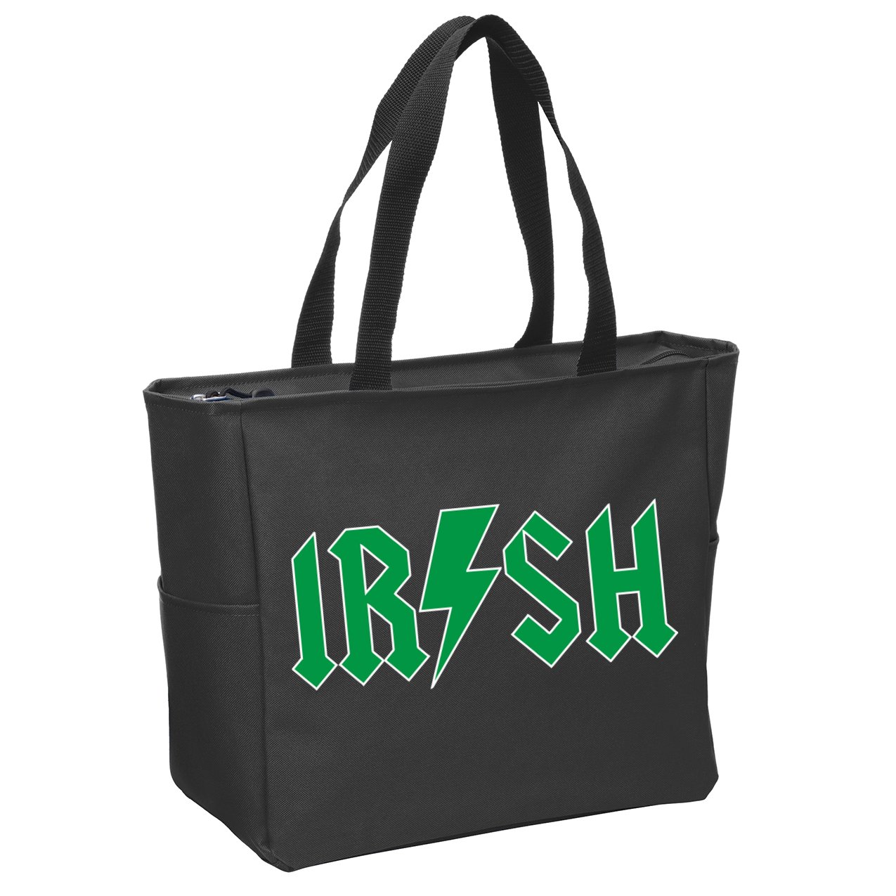 Irish Rocks Logo Music Parody St Patricks Day Zip Tote Bag