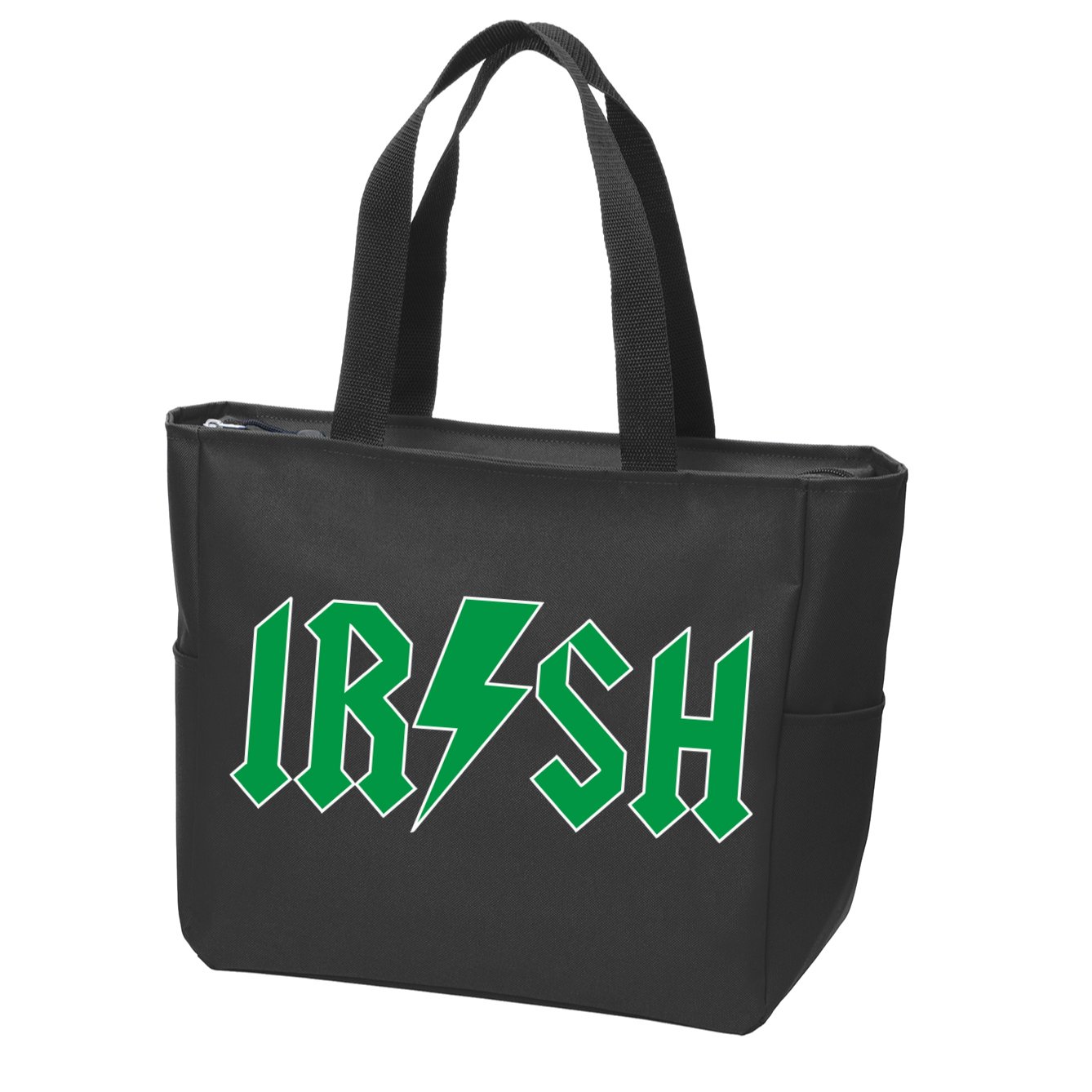 Irish Rocks Logo Music Parody St Patricks Day Zip Tote Bag