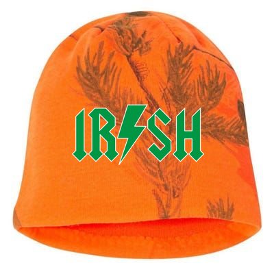 Irish Rocks Logo Music Parody St Patricks Day Kati - Camo Knit Beanie