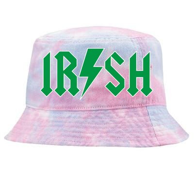 Irish Rocks Logo Music Parody St Patricks Day Tie-Dyed Bucket Hat