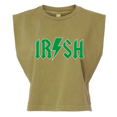 Irish Rocks Logo Music Parody St Patricks Day Garment-Dyed Women's Muscle Tee