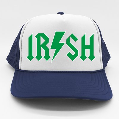 Irish Rocks Logo Music Parody St Patricks Day Trucker Hat