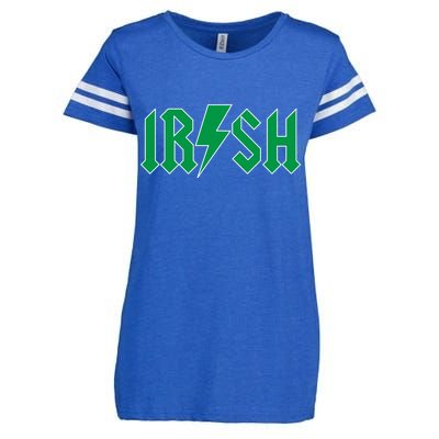 Irish Rocks Logo Music Parody St Patricks Day Enza Ladies Jersey Football T-Shirt