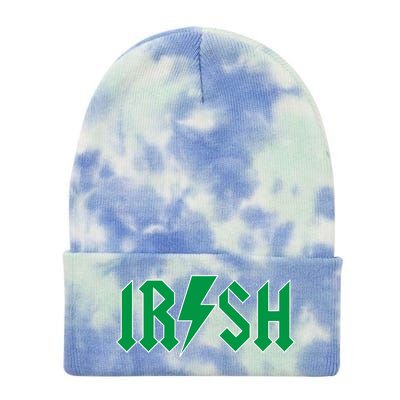 Irish Rocks Logo Music Parody St Patricks Day Tie Dye 12in Knit Beanie