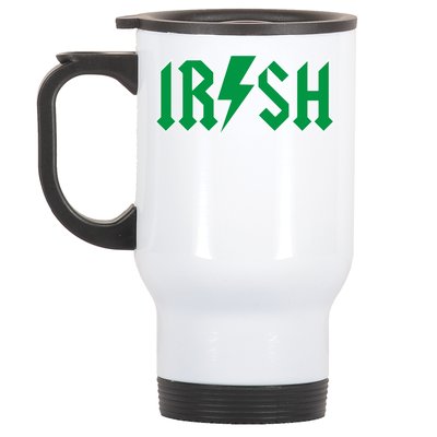 Irish Rocks Logo Music Parody St Patricks Day Stainless Steel Travel Mug