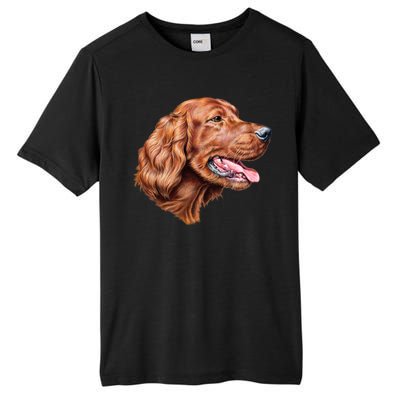 Irish Setter Portrait Tall Fusion ChromaSoft Performance T-Shirt