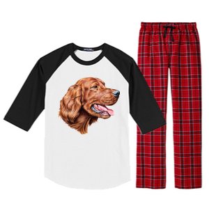 Irish Setter Portrait Raglan Sleeve Pajama Set