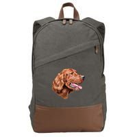 Irish Setter Portrait Cotton Canvas Backpack
