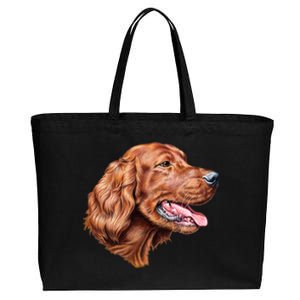 Irish Setter Portrait Cotton Canvas Jumbo Tote