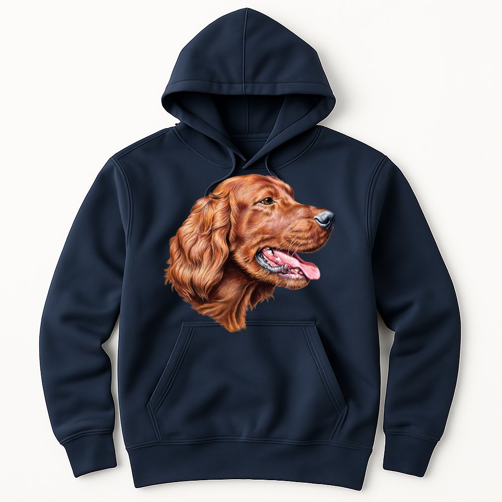 Irish Setter Portrait Hoodie