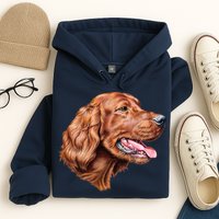 Irish Setter Portrait Hoodie
