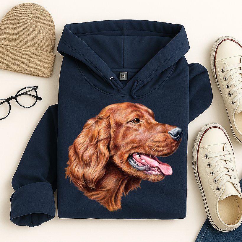 Irish Setter Portrait Hoodie