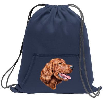 Irish Setter Portrait Sweatshirt Cinch Pack Bag