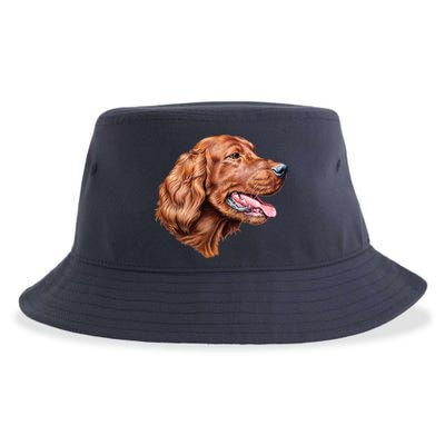 Irish Setter Portrait Sustainable Bucket Hat
