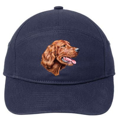 Irish Setter Portrait 7-Panel Snapback Hat