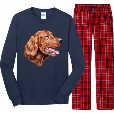 Irish Setter Portrait Long Sleeve Pajama Set