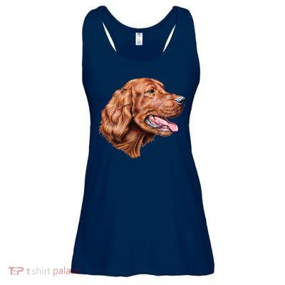 Irish Setter Portrait Ladies Essential Flowy Tank
