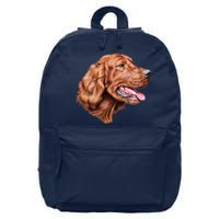 Irish Setter Portrait 16 in Basic Backpack