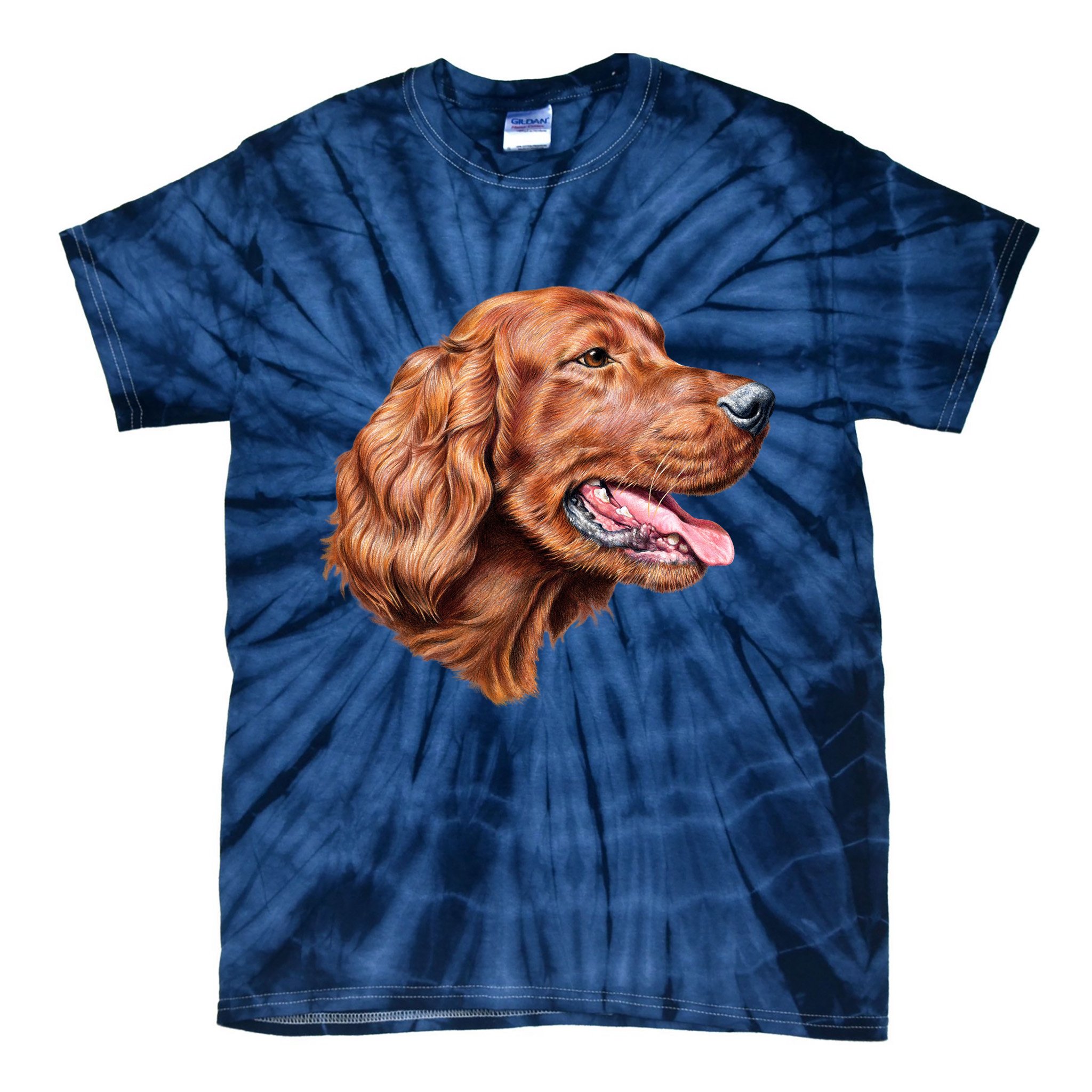 Irish Setter Portrait Tie-Dye T-Shirt