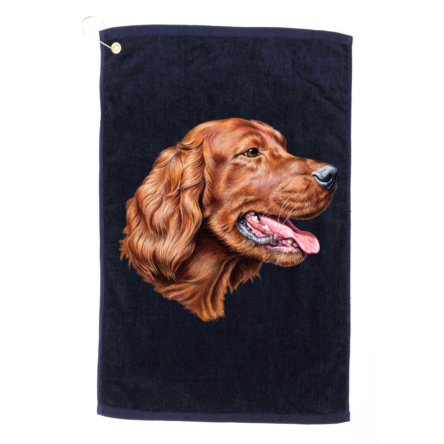 Irish Setter Portrait Golf Towel