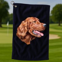 Irish Setter Portrait Golf Towel