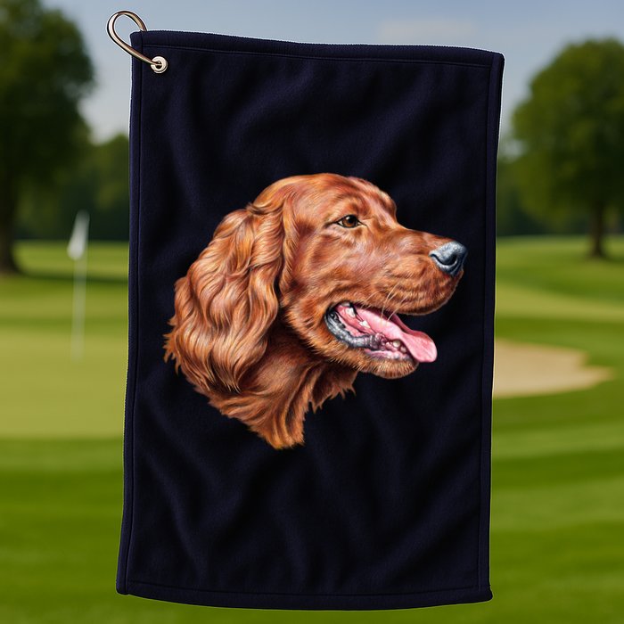 Irish Setter Portrait Golf Towel