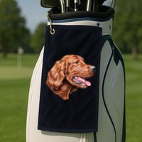 Irish Setter Portrait Golf Towel