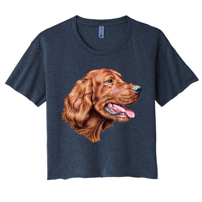 Irish Setter Portrait Crop Top