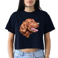 Irish Setter Portrait Crop Top