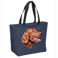 Irish Setter Portrait Zip Tote Bag