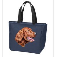 Irish Setter Portrait Zip Tote Bag
