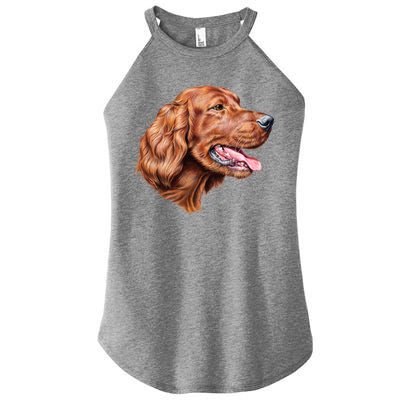 Irish Setter Portrait Women’s Perfect Tri Rocker Tank