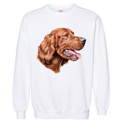 Irish Setter Portrait Garment-Dyed Sweatshirt