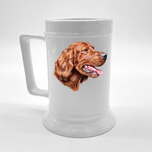 Irish Setter Portrait Beer Stein