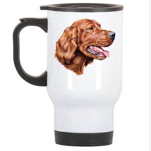 Irish Setter Portrait Stainless Steel Travel Mug