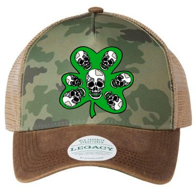 Irish Shamrock Clover Skulls Legacy Tie Dye Trucker Hat