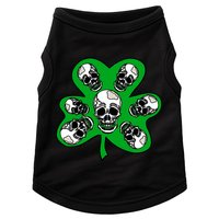 Irish Shamrock Clover Skulls Doggie Tank